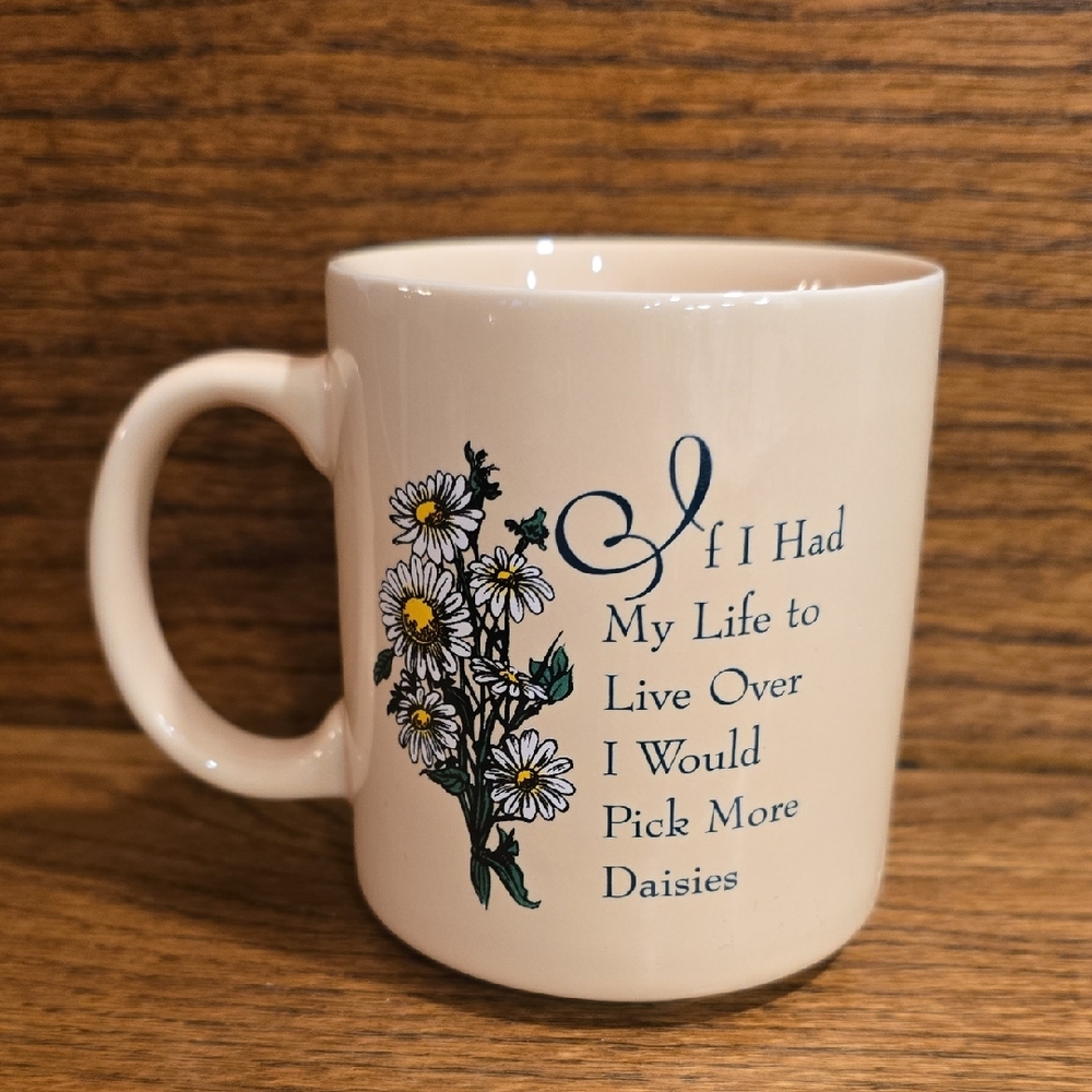 If I Had My Life To Live Over I Woukd Pick More Daisies Mug Nadine Stair